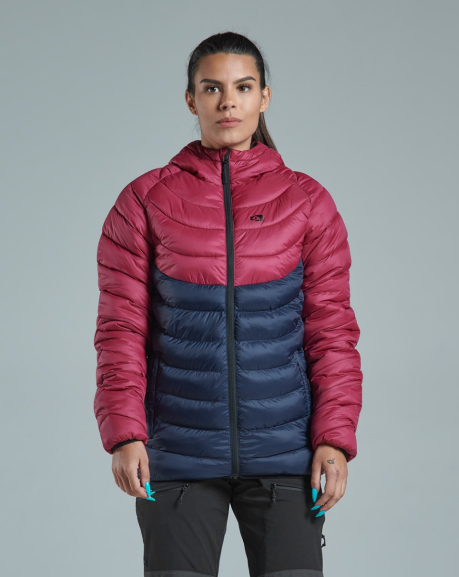 Jaqueta Puffer All Gender Fur Seal - Vinho