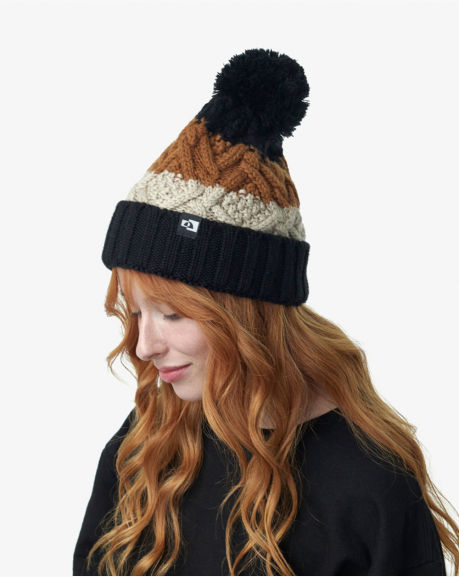 Gorro Everest Listrado - Preto