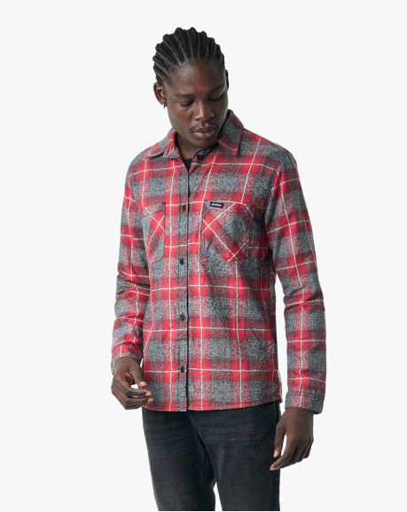 Camisa Flanela Bedrock All Gender - Xadrez Vermelho