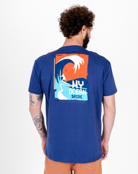 Camiseta All Gender Ocean Drive - Azul Marinho